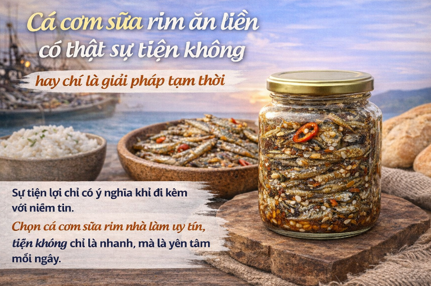 Cá cơm sữa rim ăn liền có tiện không?